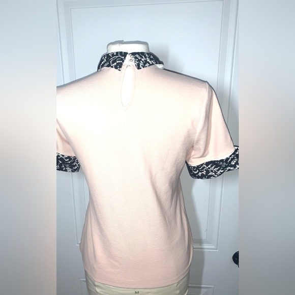 Karl Lagerfeld Paris Black Lace Collar Blouse women’s Small - Picture 4 of 9